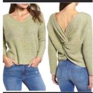 ASTR The Label - Knit Green Sweater w/twist back